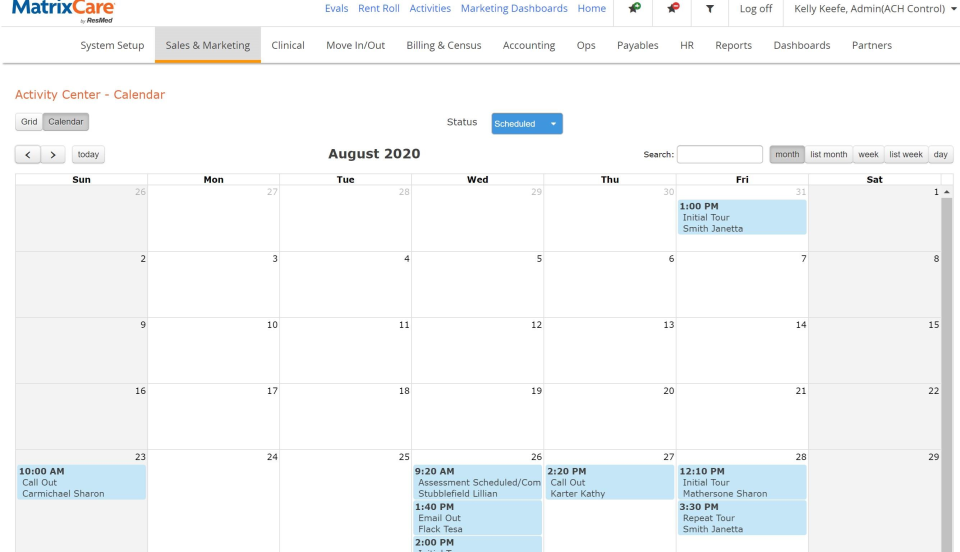 screenshot of MatrixCare Private Duty
